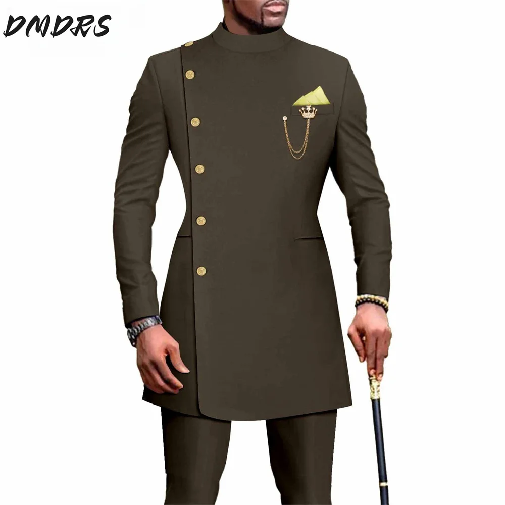 Simple African National Printing Batik Men's Casual 2PCS Suit For Wedding Dinner Event Suit terno masculinos complete costume
Simple African National Printing Batik Men's Casual 2PCS Suit For Wedding Dinner Event Suit terno masculinos complete costume