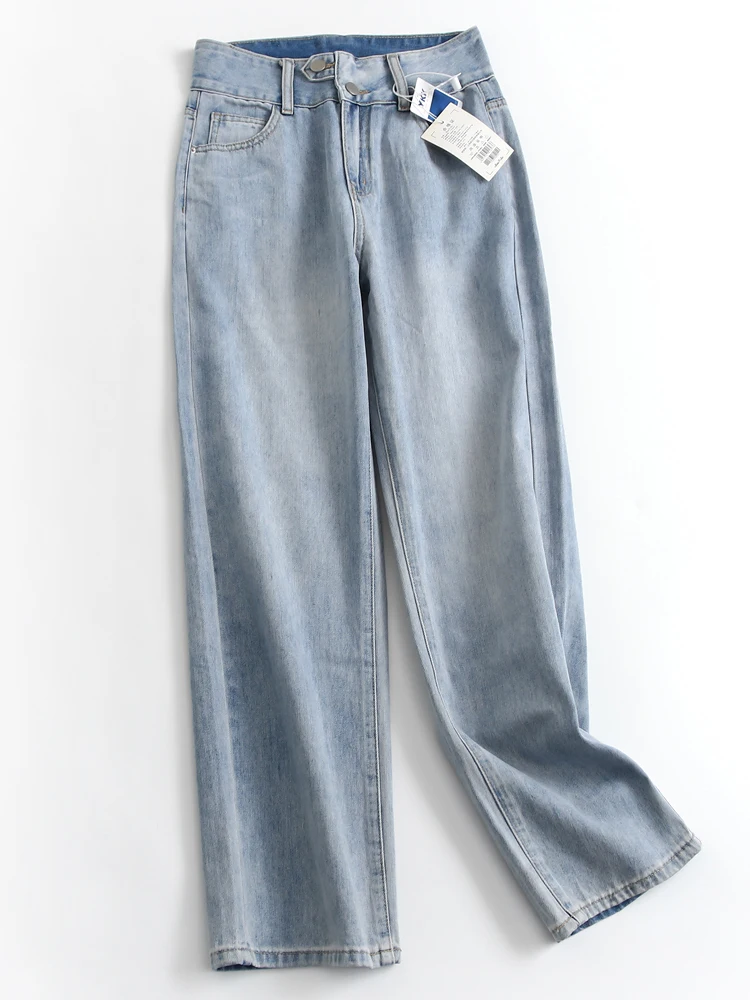Slimming Straight Leg Jeans High Waist Wide Leg Pants Women's Denim Long Trousers Comfortable D609
Slimming Straight Leg Jeans High Waist Wide Leg Pants Women's Denim Long Trousers Comfortable D609