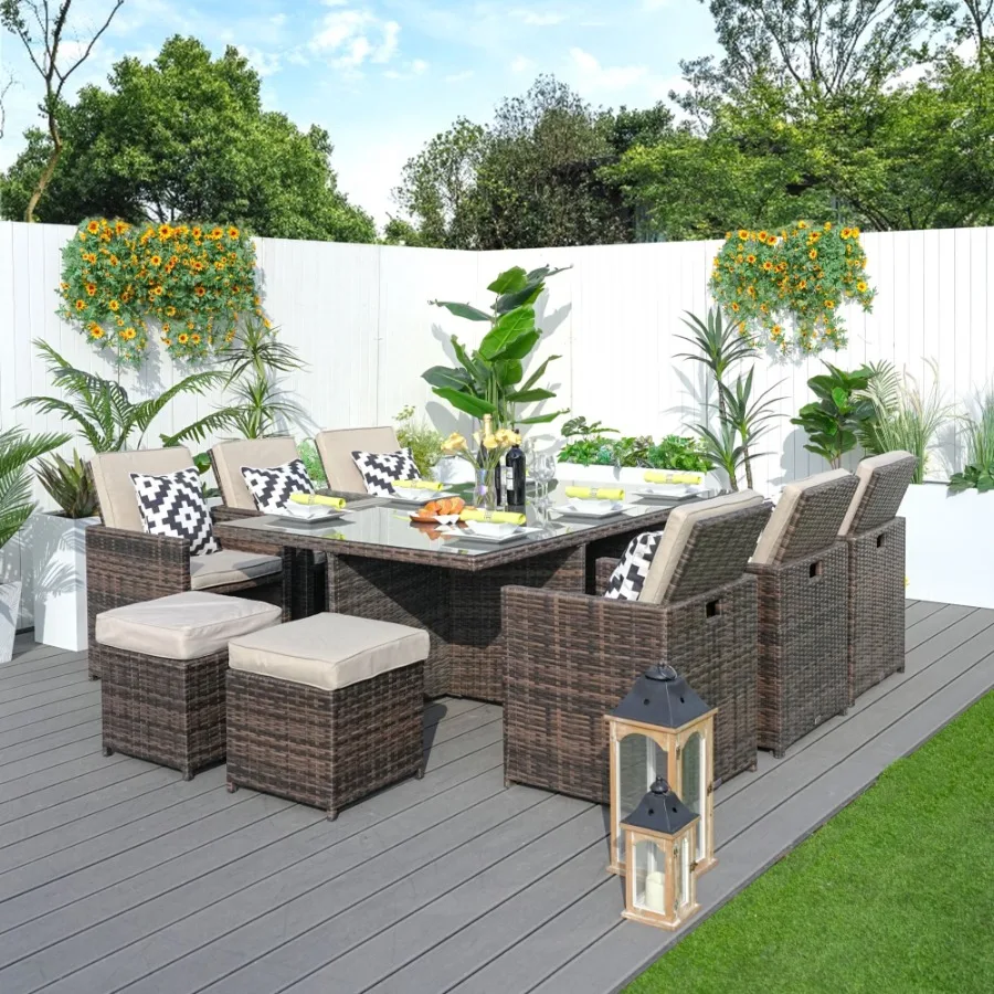 Direct Wicker 11Piece Outdoor Wicker Dining Set Garden Rattan Dining Chair Lounge Set
Direct Wicker 11Piece Outdoor Wicker Dining Set Garden Rattan Dining Chair Lounge Set