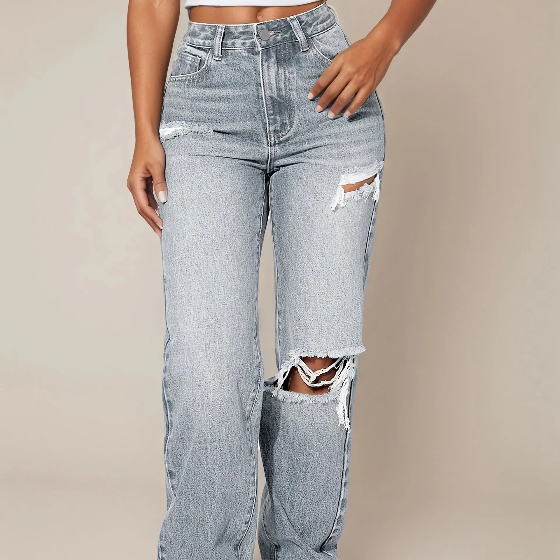 Джинсы Y2k для женщин, бестселлер, застежка на пуговицы спереди, с несколькими карманами, повседневная одежда, повседневный стиль, разрушенные джинсовые брюки
Джинсы Y2k для женщин, бестселлер, застежка на пуговицы спереди, с несколькими карманами, повседневная одежда, повседневный стиль, разрушенные джинсовые брюки