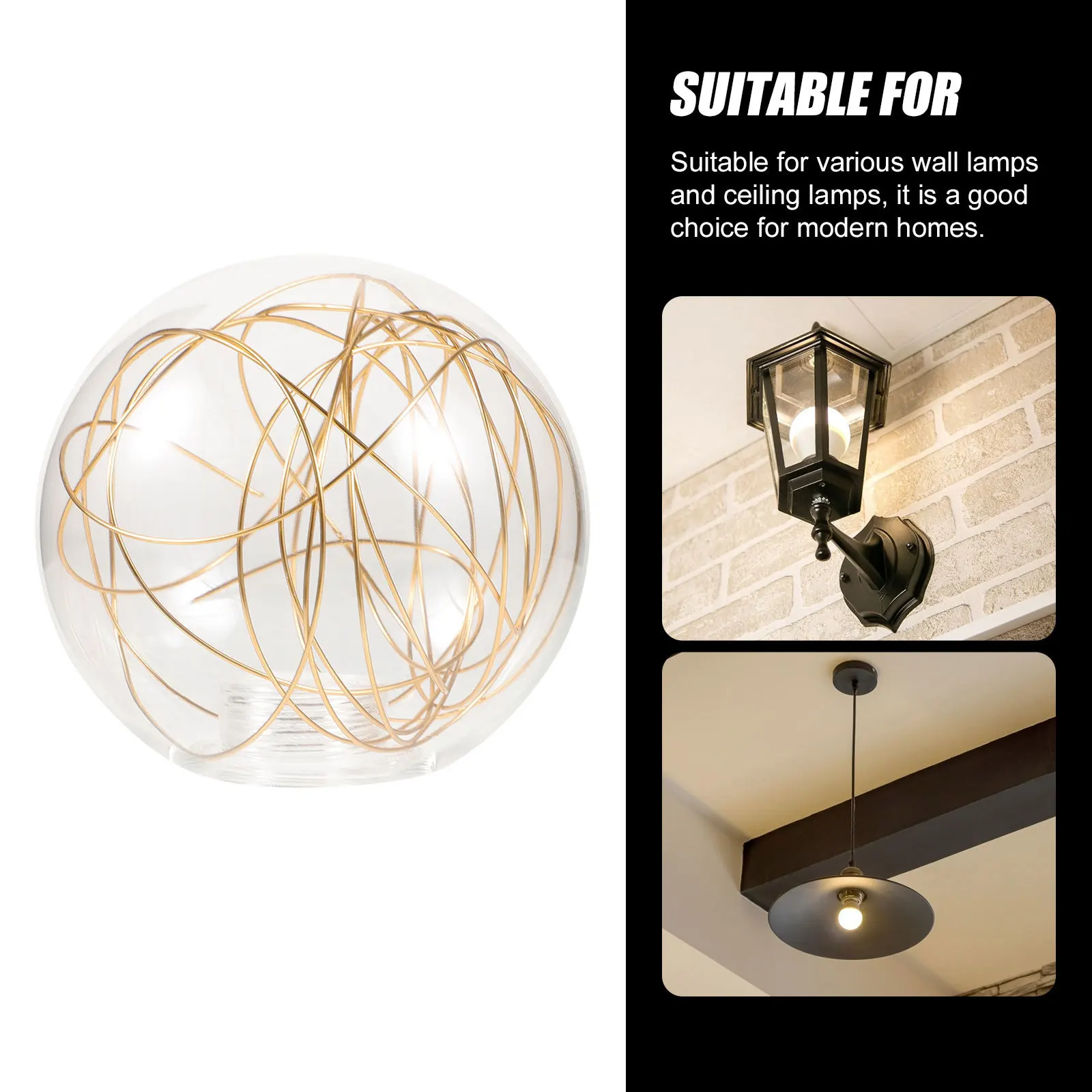 Glass Globe Lamp Shade Transparent Replacement Lampshade for Pendant Ceiling Light Home Decoration Globe Lamp Shade
Glass Globe Lamp Shade Transparent Replacement Lampshade for Pendant Ceiling Light Home Decoration Globe Lamp Shade
