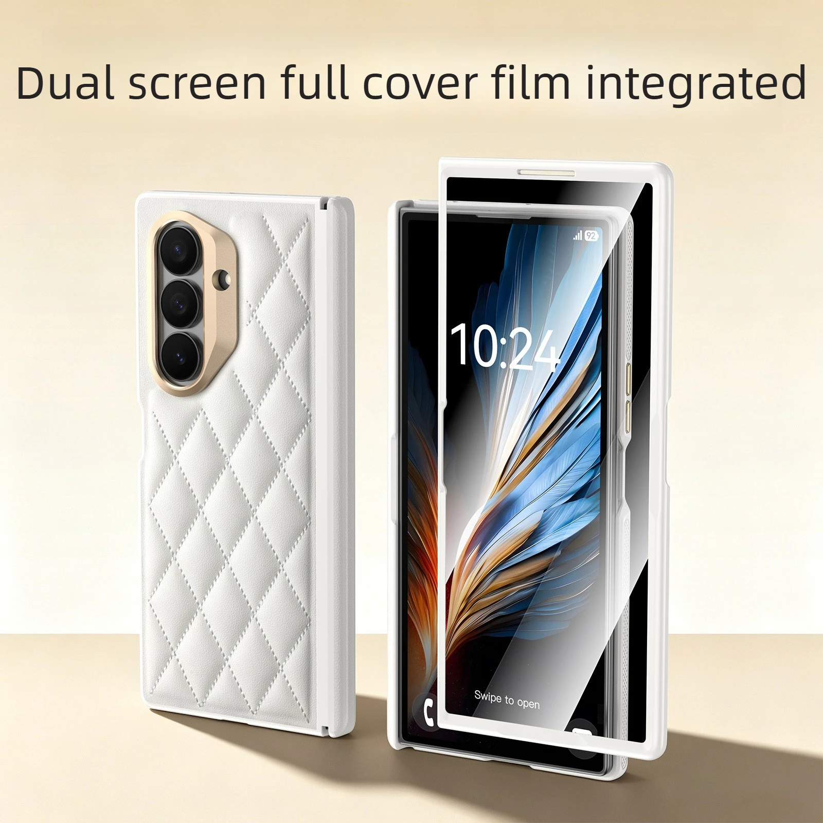 Premium classic quilted phone case for samsung z fold 7/w26, Hinge protection,a box-style,a glass front Full Protectino cover
Premium classic quilted phone case for samsung z fold 7/w26, Hinge protection,a box-style,a glass front Full Protectino cover