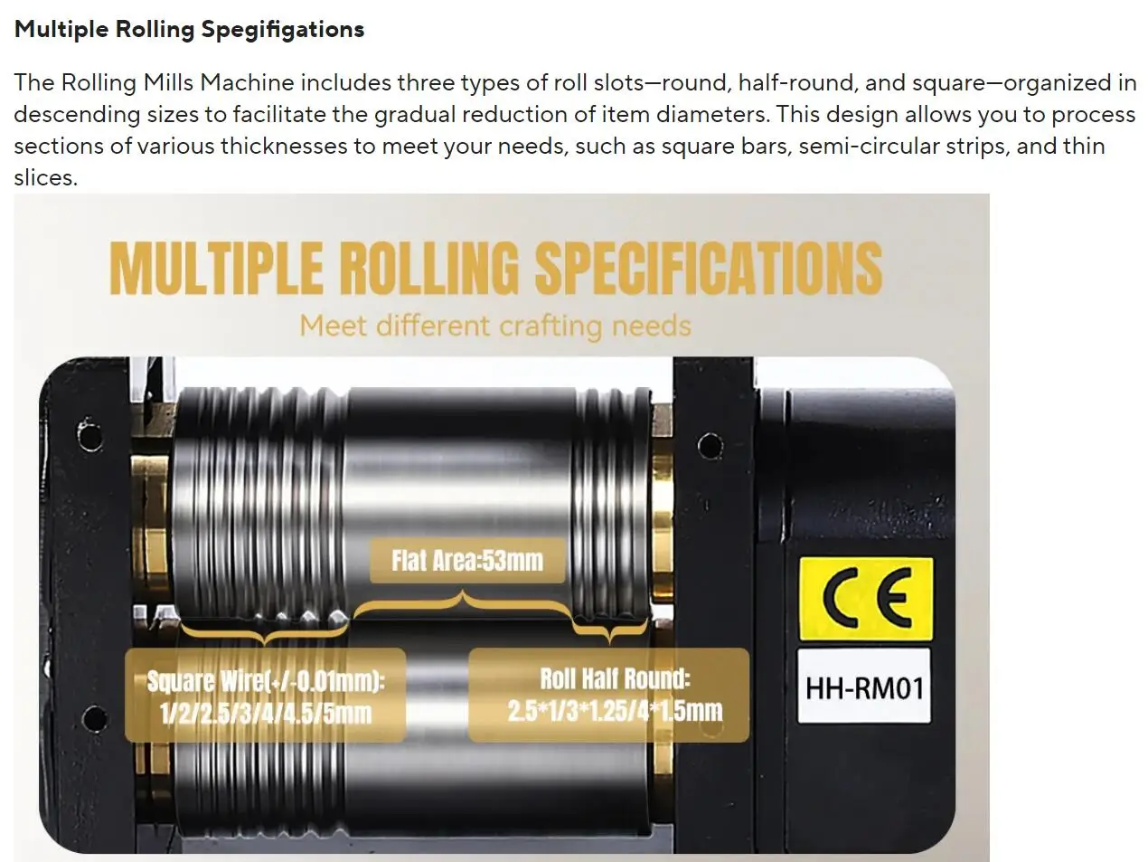 Ручная прокатная мельница 110 мм для ювелирных изделий, ювелирных изделий, комбинированная плоская проволока, профиль из листового металла HH-RM01A
Ручная прокатная мельница 110 мм для ювелирных изделий, ювелирных изделий, комбинированная плоская проволока, профиль из листового металла HH-RM01A