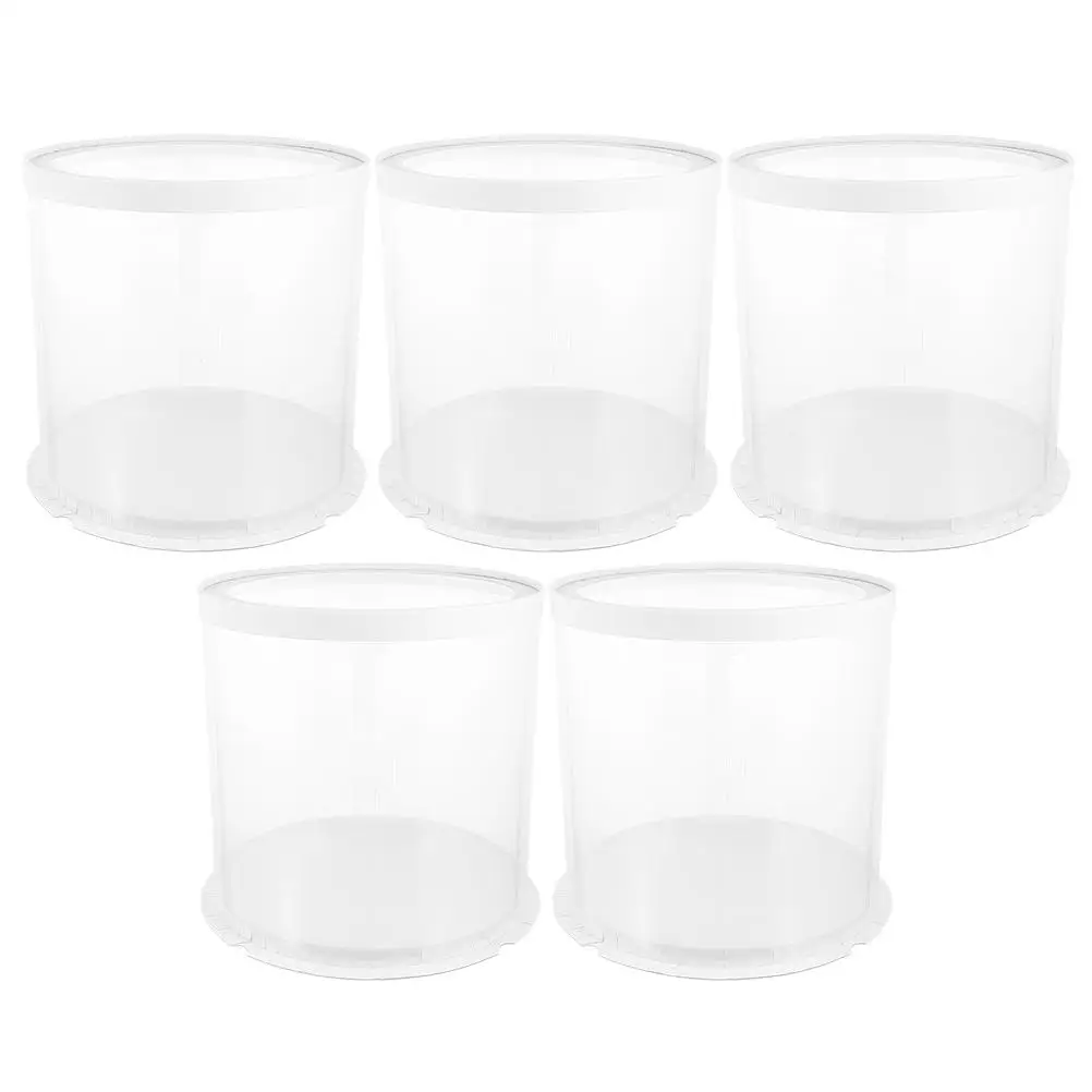 5pcs Cake Boxes Transparent Round Plastic 8 Inches Single Layer White PET Dome Lids Baking Gift Birthday Storage Box
5pcs Cake Boxes Transparent Round Plastic 8 Inches Single Layer White PET Dome Lids Baking Gift Birthday Storage Box
