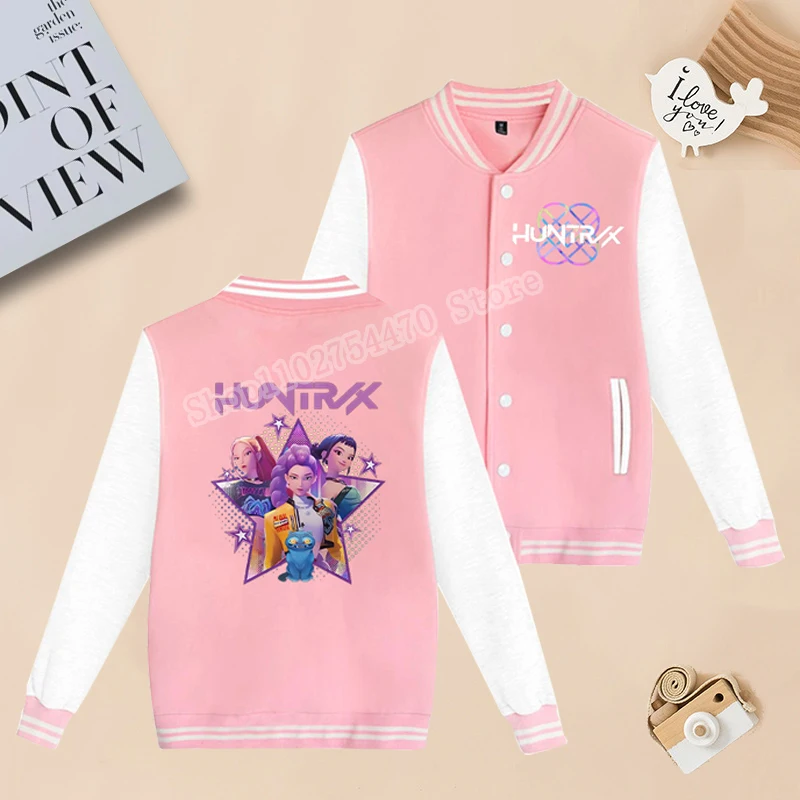 KPop Demon Hunters Child Jacket Baseball Uniform Cartoon Rumi Mira Zoey Print Outerwear Girls Winter Casual Clothing Kids Gifts 
KPop Demon Hunters Child Jacket Baseball Uniform Cartoon Rumi Mira Zoey Print Outerwear Girls Winter Casual Clothing Kids Gifts