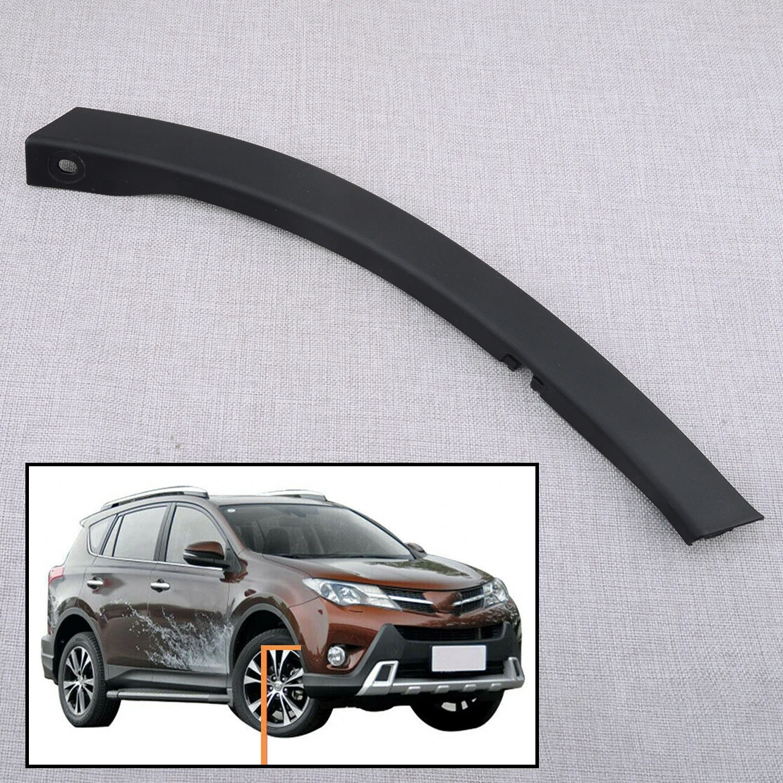Front Right Bumper Wheel Fender Molding Trim Strip Fit for Toyota RAV4 2013 2014 2015 521120R040
Front Right Bumper Wheel Fender Molding Trim Strip Fit for Toyota RAV4 2013 2014 2015 521120R040