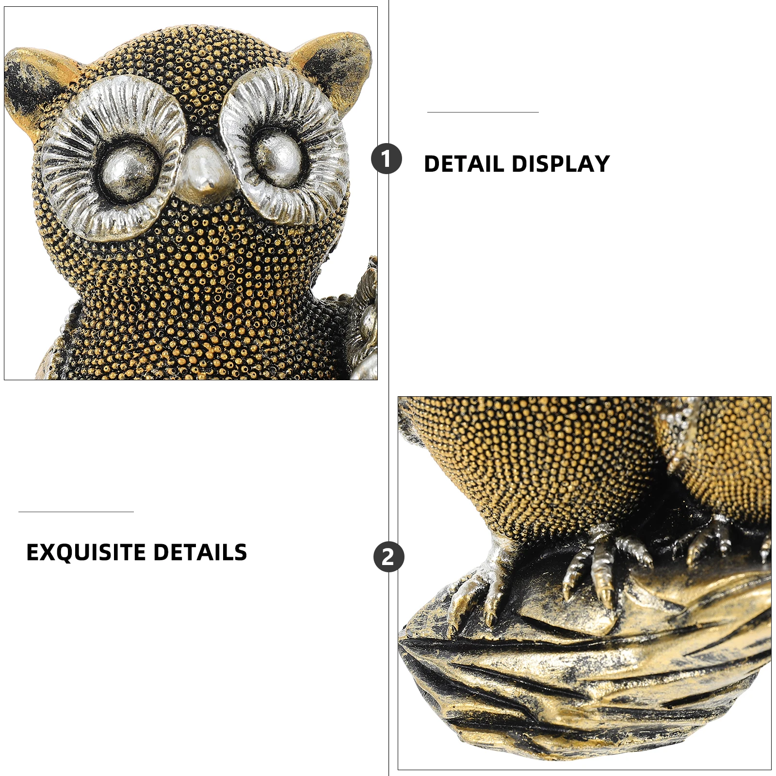 Resin Owl Ornament Home Decor Desktop Adornment Waterproof Durable Modern Elegant Mini Statue Gift for Room Decoration Friends
Resin Owl Ornament Home Decor Desktop Adornment Waterproof Durable Modern Elegant Mini Statue Gift for Room Decoration Friends