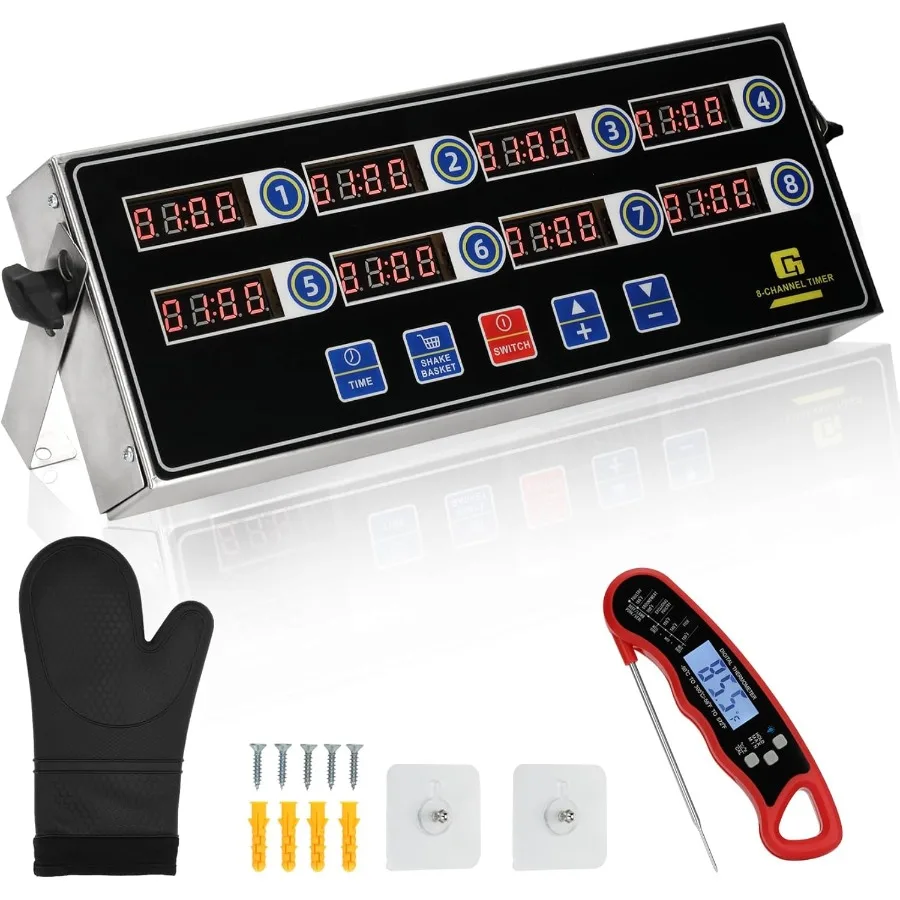 8-канальный сверхмощный громкий таймер-будильник со светодиодной технологией для коммерческих кухонь, дизайн из нержавеющей стали, идеально подходит для ресторана Coo
8-канальный сверхмощный громкий таймер-будильник со светодиодной технологией для коммерческих кухонь, дизайн из нержавеющей стали, идеально подходит для ресторана Coo