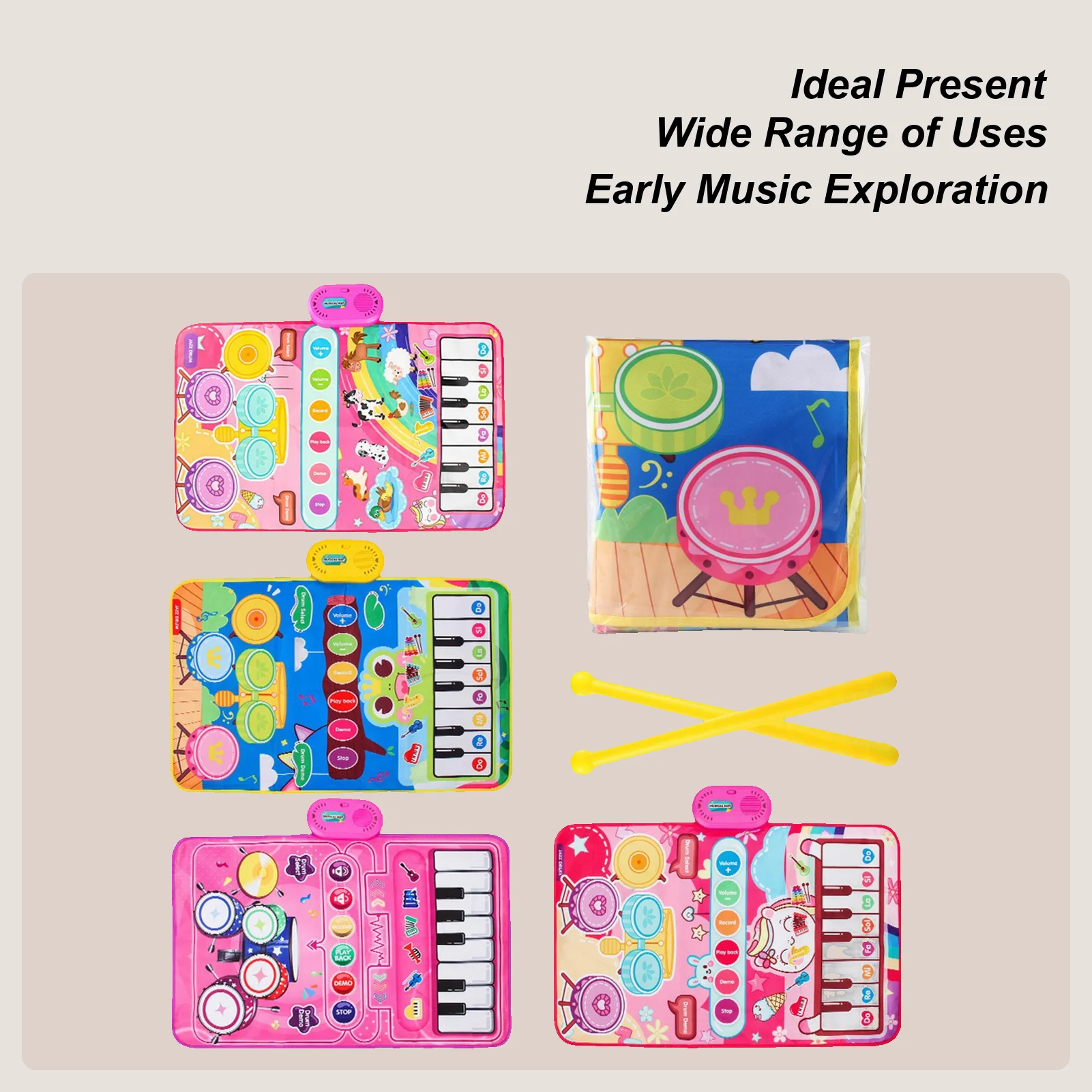 Коврик для игры на пианино для малышей с джазовым барабаном, музыкальный образовательный обучающий игрушечный коврик для детей, мальчиков, подарок на Рождество и день рождения
Коврик для игры на пианино для малышей с джазовым барабаном, музыкальный образовательный обучающий игрушечный коврик для детей, мальчиков, подарок на Рождество и день рождения
