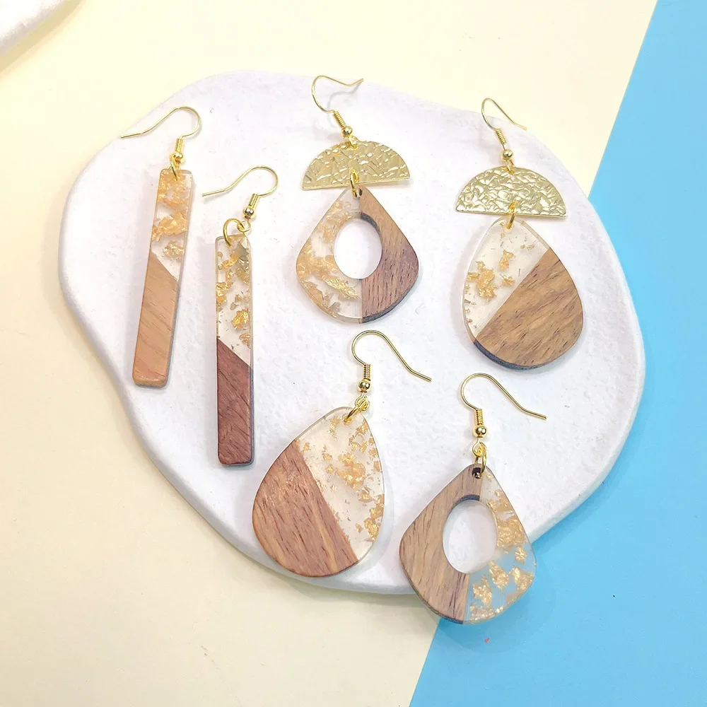 Popular Simple Color Block Wood Gold Foil Geometric Shape Drop Earrings for Girl Retro Fashion Hollow Earrings Lady Jewelry
Popular Simple Color Block Wood Gold Foil Geometric Shape Drop Earrings for Girl Retro Fashion Hollow Earrings Lady Jewelry