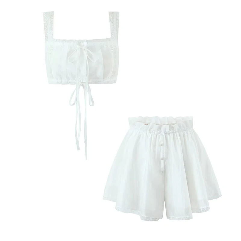 Sexy Girls Summer Holiday White 2 Pieces Set Super-Short Tops + High Waist Shorts
Sexy Girls Summer Holiday White 2 Pieces Set Super-Short Tops + High Waist Shorts