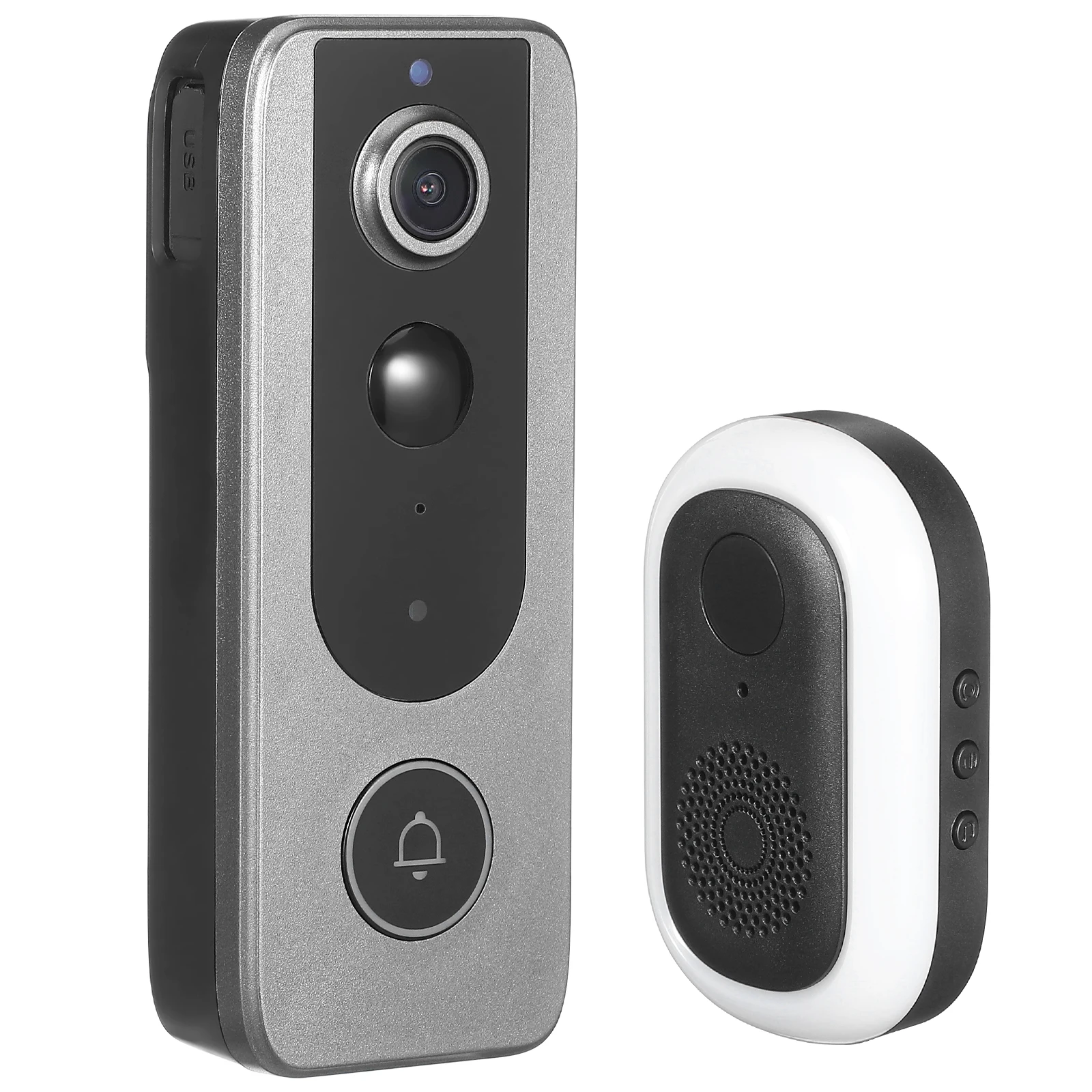 1 Set Video Doorbell: Wireless Intercom System with 2-Way Audio/Night Vision/PIR Motion/Wifi SUpport - Apartment Security
1 Set Video Doorbell: Wireless Intercom System with 2-Way Audio/Night Vision/PIR Motion/Wifi SUpport - Apartment Security