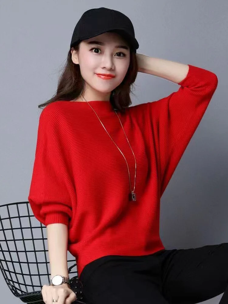 Women's Pullovers 2023 New Autumn Knitwear Casual Loose Batwing Sleeve Bottom Knit Sweater Ladies Fashion Large Size Jumper Tops
Women's Pullovers 2023 New Autumn Knitwear Casual Loose Batwing Sleeve Bottom Knit Sweater Ladies Fashion Large Size Jumper Tops