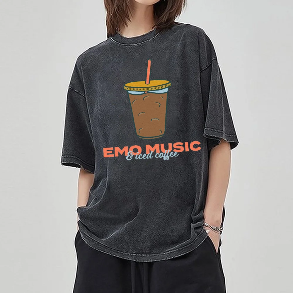 Emo Music Coffee Print Fashion Women's T-Shirt Loose Unisex Short Sleeve Comfortable Breathable Casual Top Summer Hot Seller
Emo Music Coffee Print Fashion Women's T-Shirt Loose Unisex Short Sleeve Comfortable Breathable Casual Top Summer Hot Seller