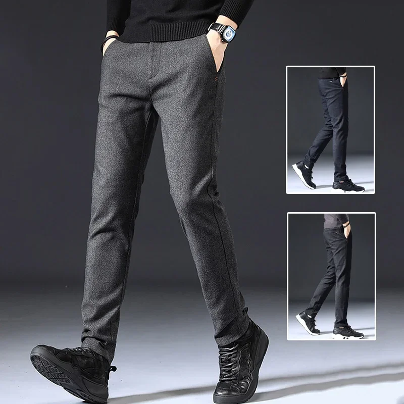 Новые мужские осенне-зимние утолщенные теплые брюки высокого качества, повседневные универсальные повседневные брюки, облегающие прямые деловые брюки
Новые мужские осенне-зимние утолщенные теплые брюки высокого качества, повседневные универсальные повседневные брюки, облегающие прямые деловые брюки