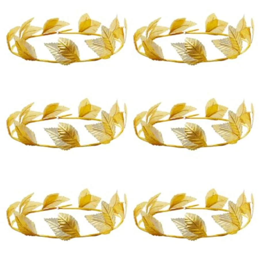 6 Pcs Gold Laurel Crown Headband, Roman Leaf Headpiece Greek Goddess Wreath Headdress for Toga Party, Wedding, Prom, Festival C
6 Pcs Gold Laurel Crown Headband, Roman Leaf Headpiece Greek Goddess Wreath Headdress for Toga Party, Wedding, Prom, Festival C