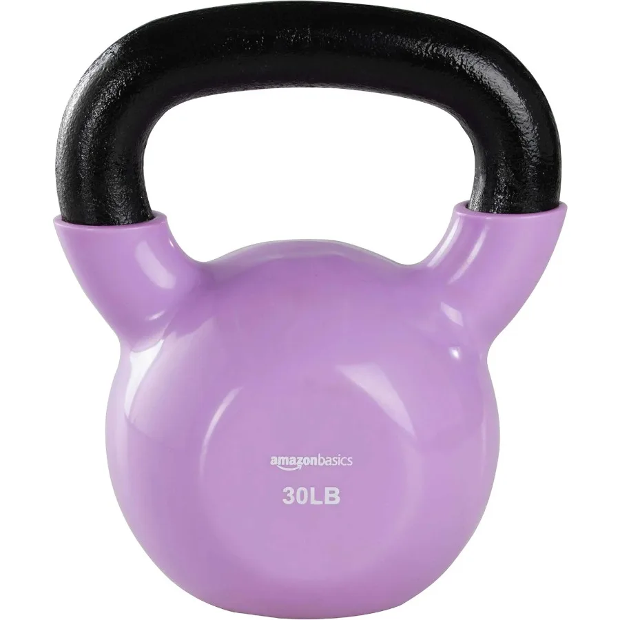 Basics Vinyl Kettlebell for Home Gym Fitness Training: Durable Weighted Exercise Equipment with Smooth Coated Surface Ideal fo
Basics Vinyl Kettlebell for Home Gym Fitness Training: Durable Weighted Exercise Equipment with Smooth Coated Surface Ideal fo