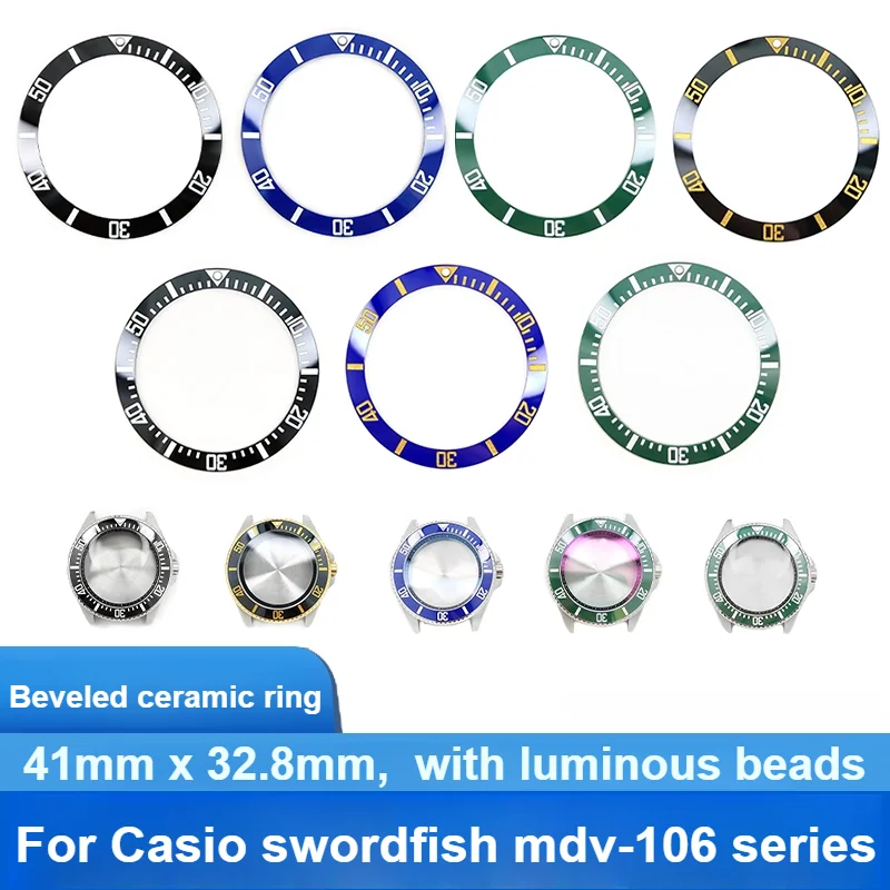 Керамический безель для часов Casio MDV-106 MDV-107 Swordfish Water Ghost с люминесцентными бусинами, сменное кольцо для часов, аксессуар.
Керамический безель для часов Casio MDV-106 MDV-107 Swordfish Water Ghost с люминесцентными бусинами, сменное кольцо для часов, аксессуар.