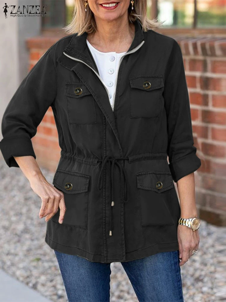 ZANZEA Stylish Women Cargo Jackets Autumn Spring Coats Female Work Outwears Casual Long Sleeve Zipper Coats Fashion Jackets 2025
ZANZEA Stylish Women Cargo Jackets Autumn Spring Coats Female Work Outwears Casual Long Sleeve Zipper Coats Fashion Jackets 2025