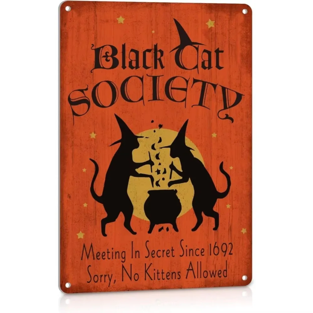 Halloween Decor: Black Cat Society Witch Gothic Metal Sign – Vintage Tin Party Decoration for Spooky Vibes
Halloween Decor: Black Cat Society Witch Gothic Metal Sign – Vintage Tin Party Decoration for Spooky Vibes