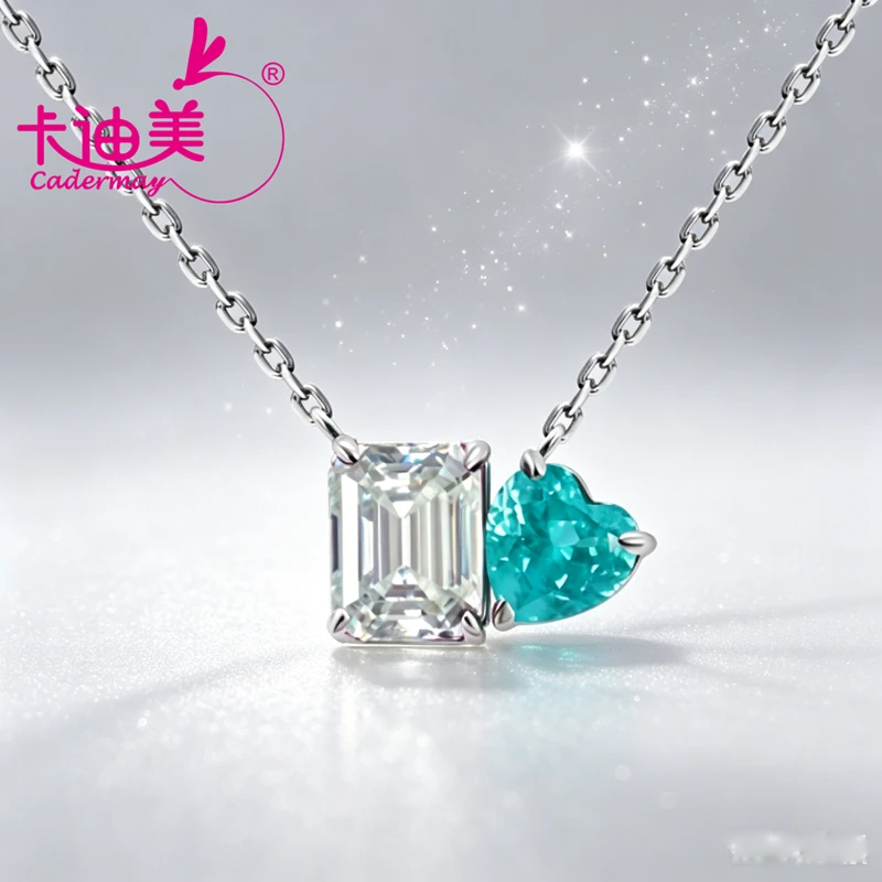 CADERMAY D Moissanite Paraiba Color Lab Grown Yttrium Aluminum Garnet S925 Sterling Silver Necklace For Women Jewelry
CADERMAY D Moissanite Paraiba Color Lab Grown Yttrium Aluminum Garnet S925 Sterling Silver Necklace For Women Jewelry