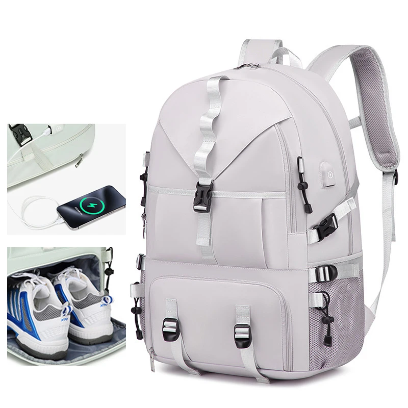 USB Gym Fitness Backpack Shoes Compartment Outdoor Travel Climbing Hiking Bag Large Capacity Business Luggage Trip Daypack
USB Gym Fitness Backpack Shoes Compartment Outdoor Travel Climbing Hiking Bag Large Capacity Business Luggage Trip Daypack