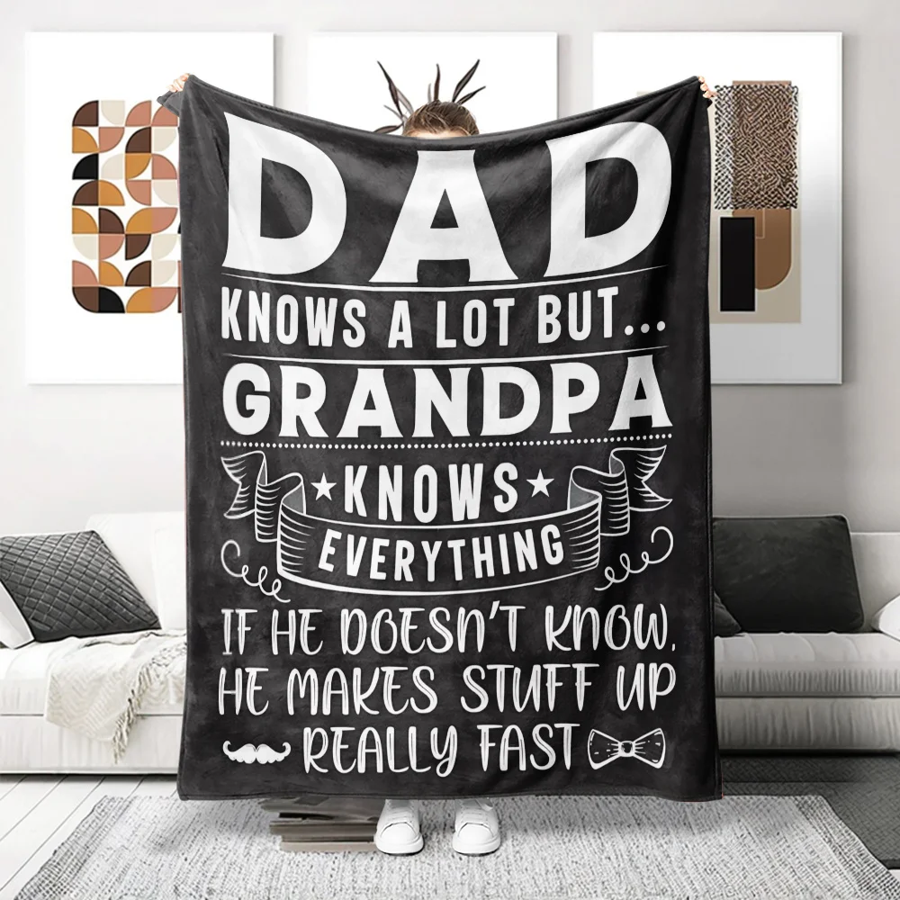 A 1pc Flannel Small Blanket, Grandpa Knows More Than Dad, a Perfect Holiday Gift for Family, Friends, Brothers, Sisters
A 1pc Flannel Small Blanket, Grandpa Knows More Than Dad, a Perfect Holiday Gift for Family, Friends, Brothers, Sisters