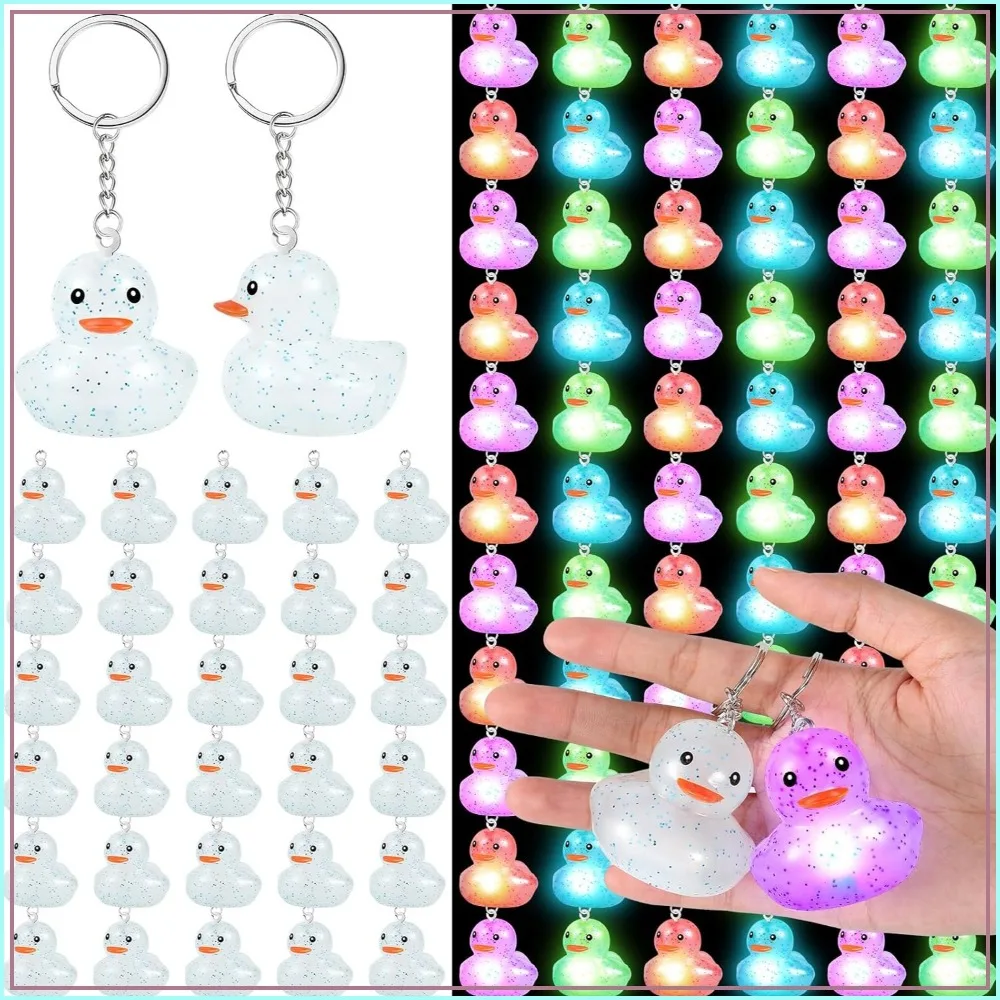 LED Light up Rubber Duck Keychain, Glow in The Dark Cruise Duck Keychain Bulk, 3D Tiny Key Chains
LED Light up Rubber Duck Keychain, Glow in The Dark Cruise Duck Keychain Bulk, 3D Tiny Key Chains