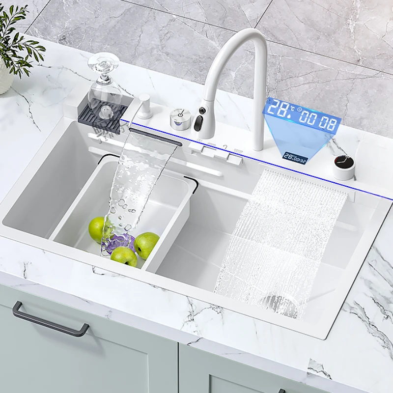 Feiyu Waterfall Sink Integrated Multi functional Large Single Tank 304 Stainless Steel Household Vegetable Washing Basin
Feiyu Waterfall Sink Integrated Multi functional Large Single Tank 304 Stainless Steel Household Vegetable Washing Basin