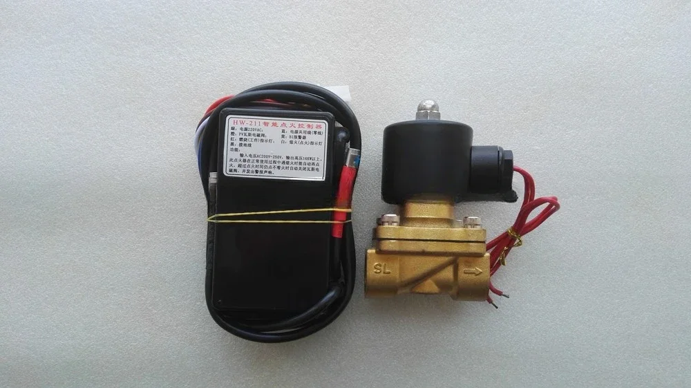 Grill lighter gas burner with solenoid valve igniter for 220V automatic gas ignition control kit 
Grill lighter gas burner with solenoid valve igniter for 220V automatic gas ignition control kit