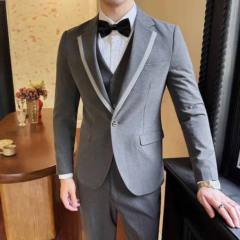 Мужские костюмы Высококачественный свадебный костюм жениха Slim Fit 3-х предметный мужской деловой повседневный роскошный мужской костюм в британском стиле Предложение
Мужские костюмы Высококачественный свадебный костюм жениха Slim Fit 3-х предметный мужской деловой повседневный роскошный мужской костюм в британском стиле Предложение