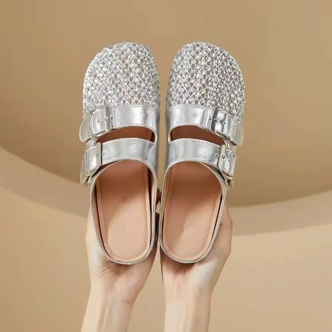 Summer Rhinestone Belt Buckle Slippers 2026 Women Mesh Breathable Thick Bottom Slippers Outdoor Non-slip Flip-flops Beach Shoes
Summer Rhinestone Belt Buckle Slippers 2026 Women Mesh Breathable Thick Bottom Slippers Outdoor Non-slip Flip-flops Beach Shoes