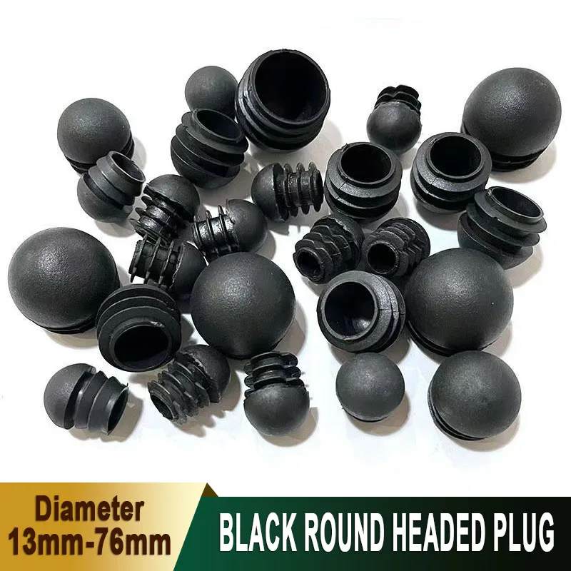 Black Plastic Bullet Tube End Caps Furniture Protector Anti-Scratch Pipe Cover for Chair Table Tube Ends Diameter 13mm-76mm
Black Plastic Bullet Tube End Caps Furniture Protector Anti-Scratch Pipe Cover for Chair Table Tube Ends Diameter 13mm-76mm