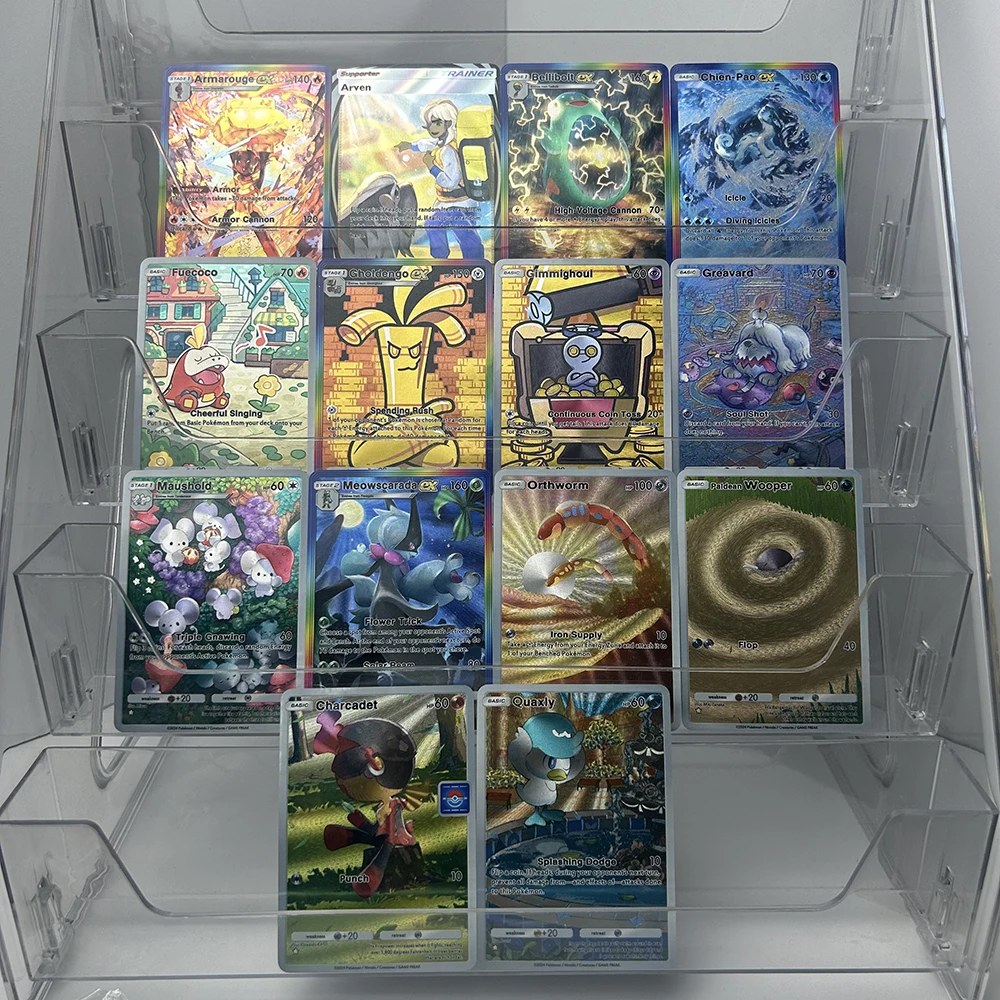 14PCS Anime Ptcg Collectible Cards Color-Flash/Coarse-Flash Paldea Evolved Full Art & Rare English Holo Foil Collectible Cards
14PCS Anime Ptcg Collectible Cards Color-Flash/Coarse-Flash Paldea Evolved Full Art & Rare English Holo Foil Collectible Cards