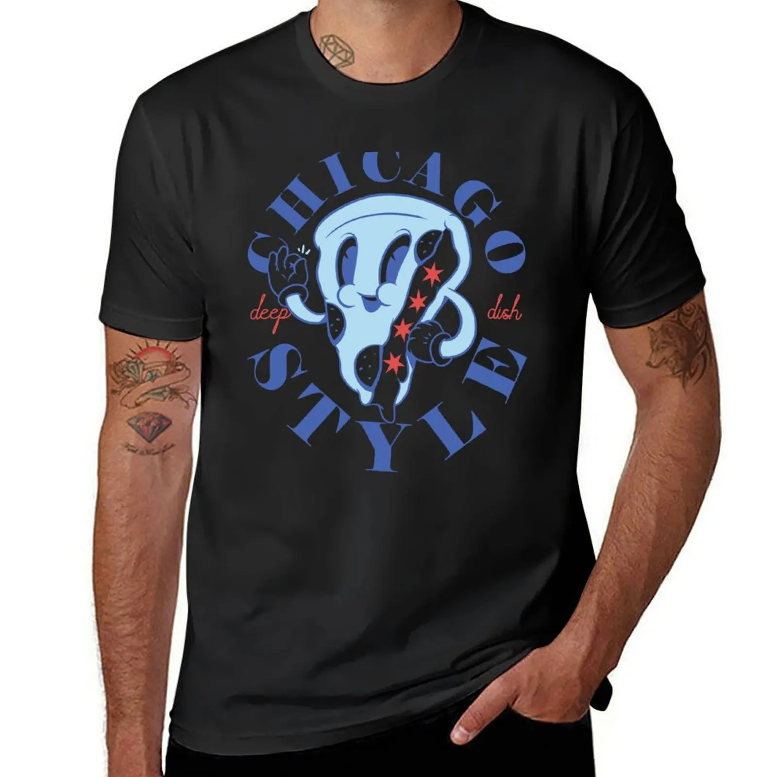 Chicago Style Pizza Flag Deep Dish Traditional Specific Signature Food Famous Stuffed Chicago Flag Pizza Chicago Illinoi T-Shirt
Chicago Style Pizza Flag Deep Dish Traditional Specific Signature Food Famous Stuffed Chicago Flag Pizza Chicago Illinoi T-Shirt