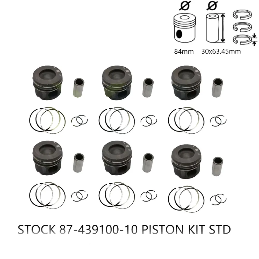 6PCS Piston LR018030 87-439100-10 for 3.0 diesel 306DT AJV6D XF X250 V6 Discovery IV L319 for Land Rover Jaguar
6PCS Piston LR018030 87-439100-10 for 3.0 diesel 306DT AJV6D XF X250 V6 Discovery IV L319 for Land Rover Jaguar