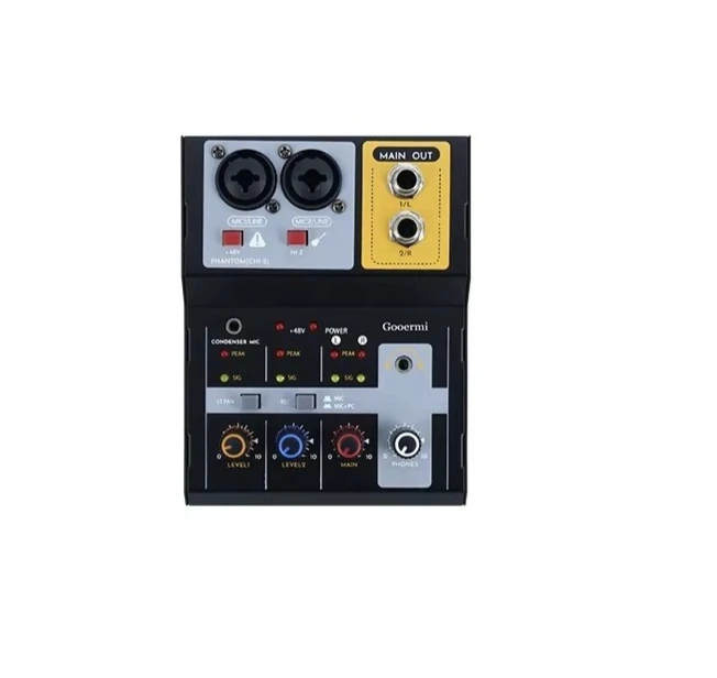 Professional 2-channel mixer mini podcast audio interface, audio mixer for streaming DJs and podcasts
Professional 2-channel mixer mini podcast audio interface, audio mixer for streaming DJs and podcasts