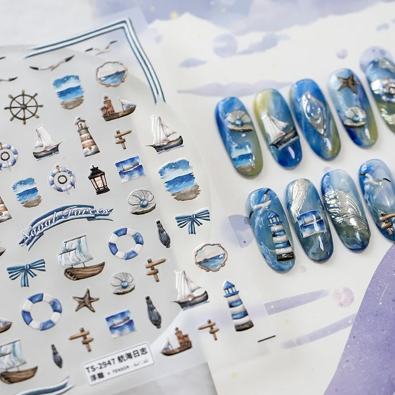 5D Realistic Relief Sailboat Life Buoy Anchor Watchtower Navigator Logbook Adhesive Nail Art Stickers Decals Manicure Charms
5D Realistic Relief Sailboat Life Buoy Anchor Watchtower Navigator Logbook Adhesive Nail Art Stickers Decals Manicure Charms