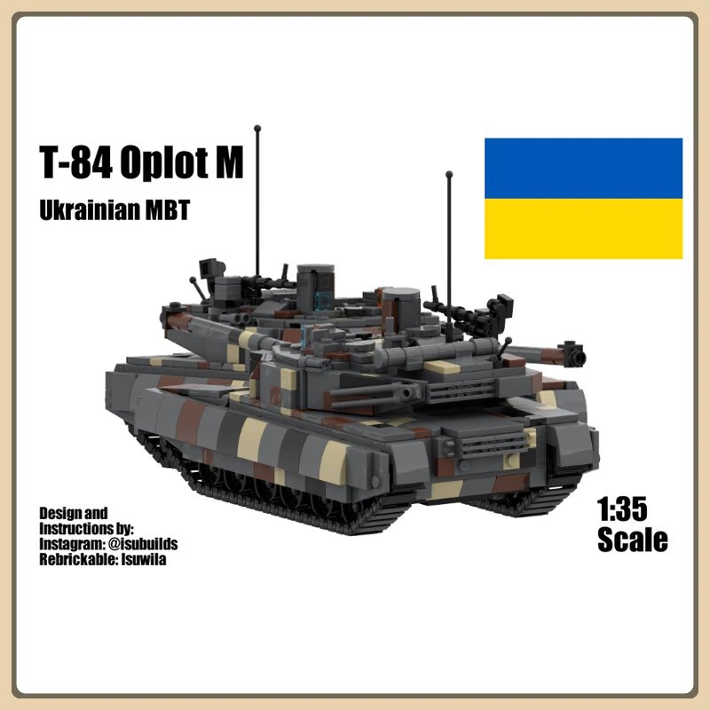 MOC- 182237 Строительные блоки, украинский танк Т-84, военная модель танка, креативный подарок, набор строительных блоков-головоломка
MOC- 182237 Строительные блоки, украинский танк Т-84, военная модель танка, креативный подарок, набор строительных блоков-головоломка