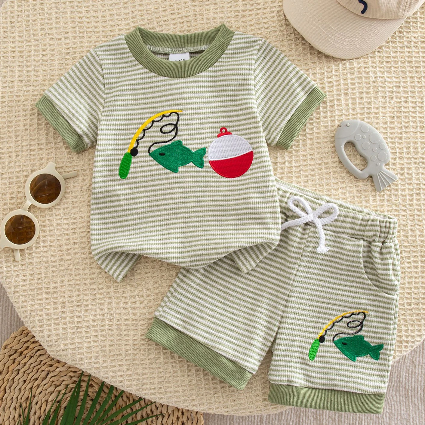 2pcs Baby Boy Casual Outfits Short Sleeve Embroidery T-Shirt Elastic Waist Shorts Set Toddler Boy Summer Clothes Outdoor Wear
2pcs Baby Boy Casual Outfits Short Sleeve Embroidery T-Shirt Elastic Waist Shorts Set Toddler Boy Summer Clothes Outdoor Wear