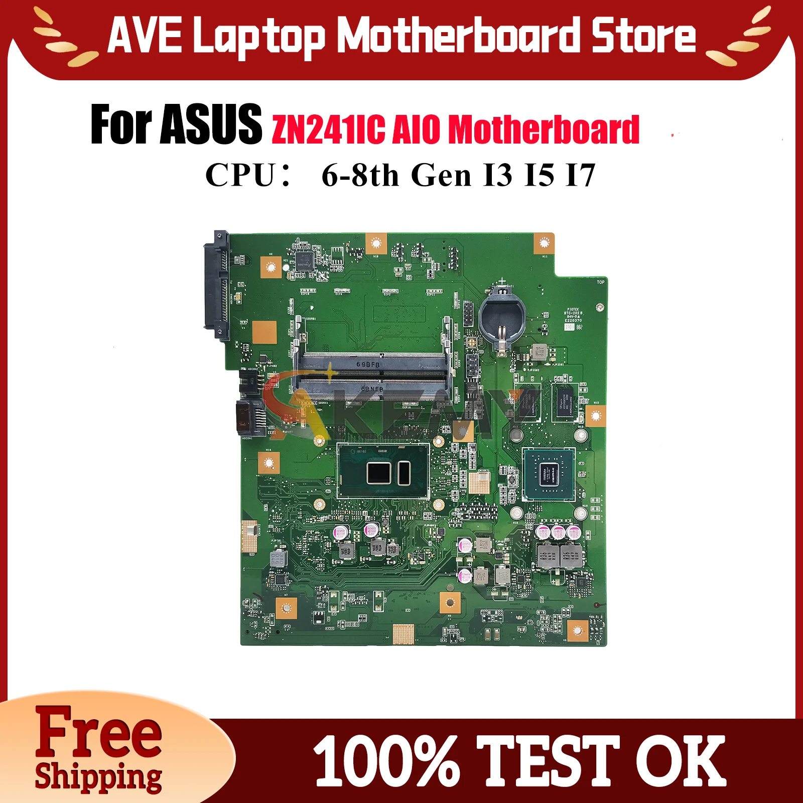 ZN241IC Motherboard For ASUS Zen AIO ZN241IC ZN241I Mainboard With I3 I5 I7 CPU 100% tests OK fast shipping stk
ZN241IC Motherboard For ASUS Zen AIO ZN241IC ZN241I Mainboard With I3 I5 I7 CPU 100% tests OK fast shipping stk