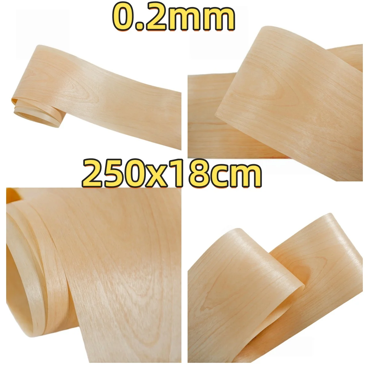 Natural Southwest Birch Figured Veneer, 0.2mm Thick, Size 250x18cm, Suitable For Jewelry Box And Model Making.
Natural Southwest Birch Figured Veneer, 0.2mm Thick, Size 250x18cm, Suitable For Jewelry Box And Model Making.