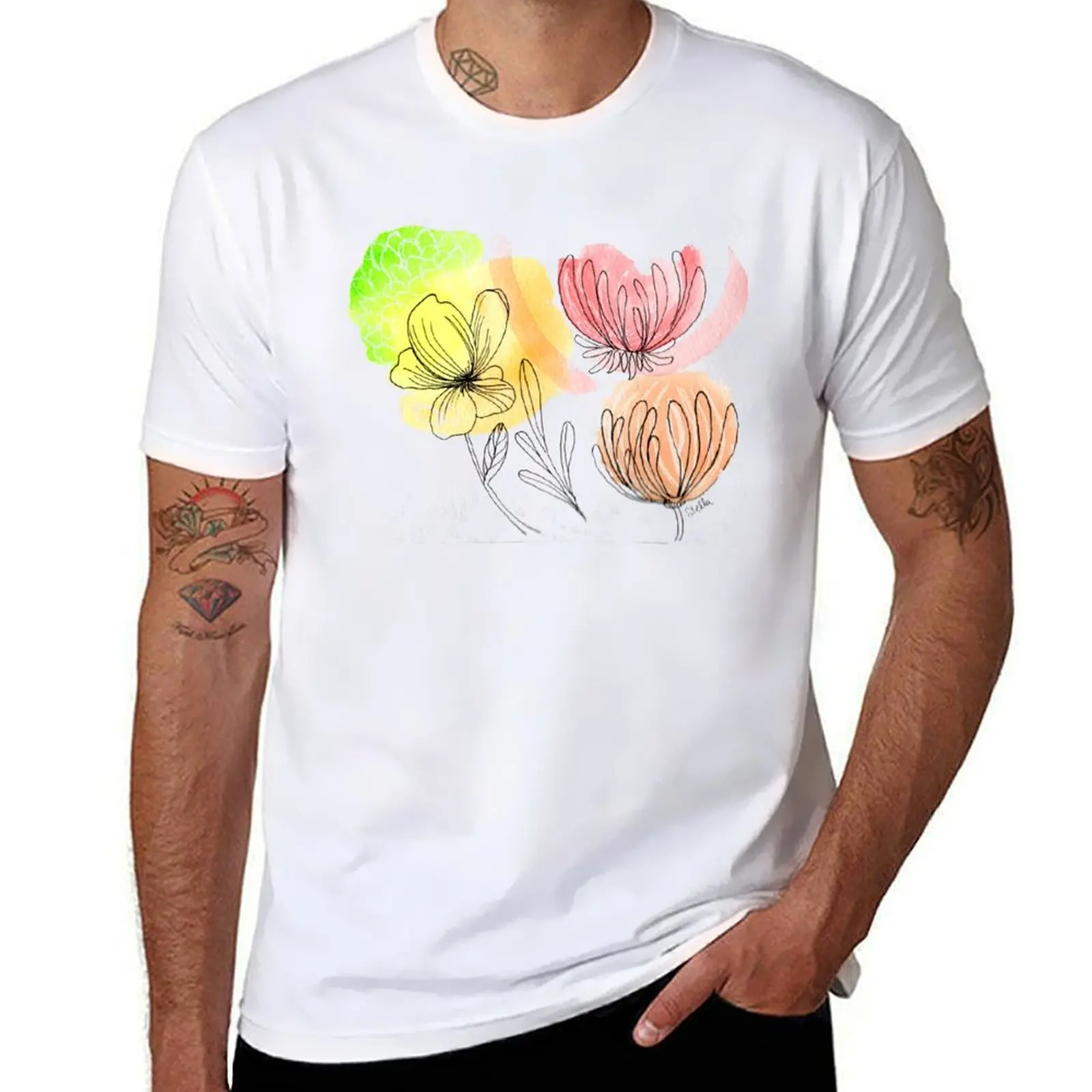 Abstract Flowers Watercolor Spring T-Shirt Basic Short Sleeve Cotton Blend T-Shirt
Abstract Flowers Watercolor Spring T-Shirt Basic Short Sleeve Cotton Blend T-Shirt