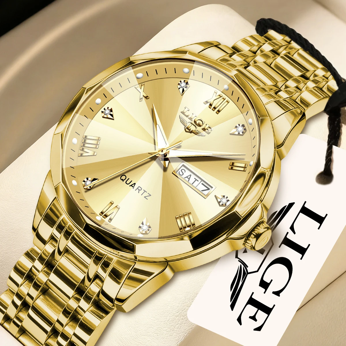LIGE Men's Watches Rhombus Mirror Original Quartz Watch for Man Waterproof Luminous Stainless Steel Wristwatch Male Date Week
LIGE Men's Watches Rhombus Mirror Original Quartz Watch for Man Waterproof Luminous Stainless Steel Wristwatch Male Date Week