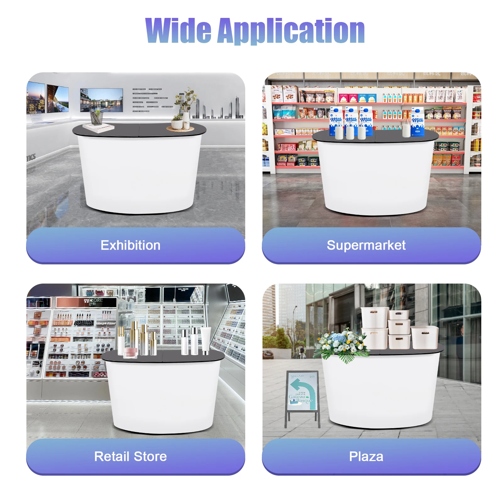 Foldable Exhibition Counter with Lacquered Top, Professional Display Table for Mall Promotions and Business Event Marketing
Foldable Exhibition Counter with Lacquered Top, Professional Display Table for Mall Promotions and Business Event Marketing
