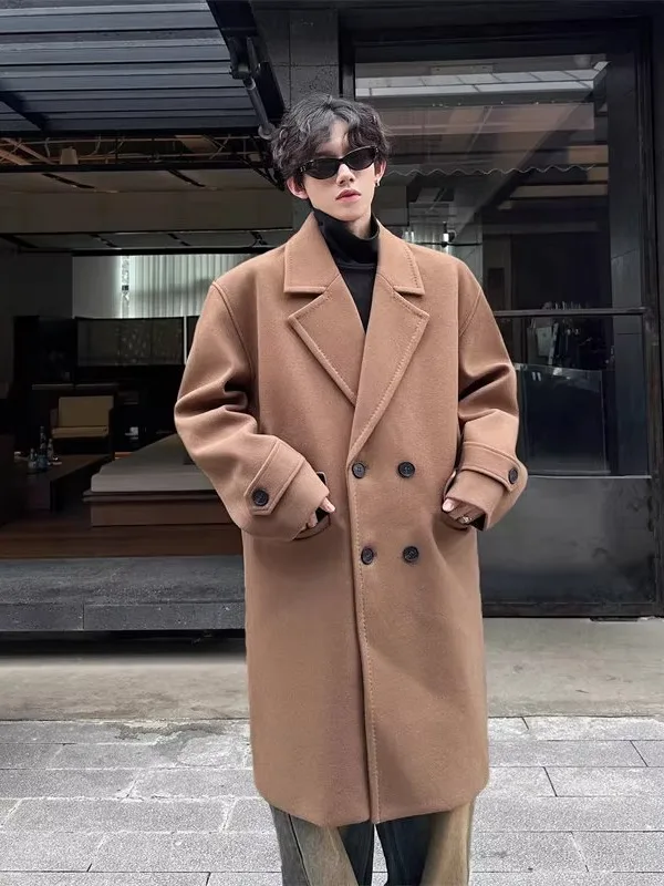 High-End Woolen Coat Autumn Winter Preppy Sle Retro Briti Faion Long Sve Warmth Insulated Double-Button Closure Coat
High-End Woolen Coat Autumn Winter Preppy Sle Retro Briti Faion Long Sve Warmth Insulated Double-Button Closure Coat