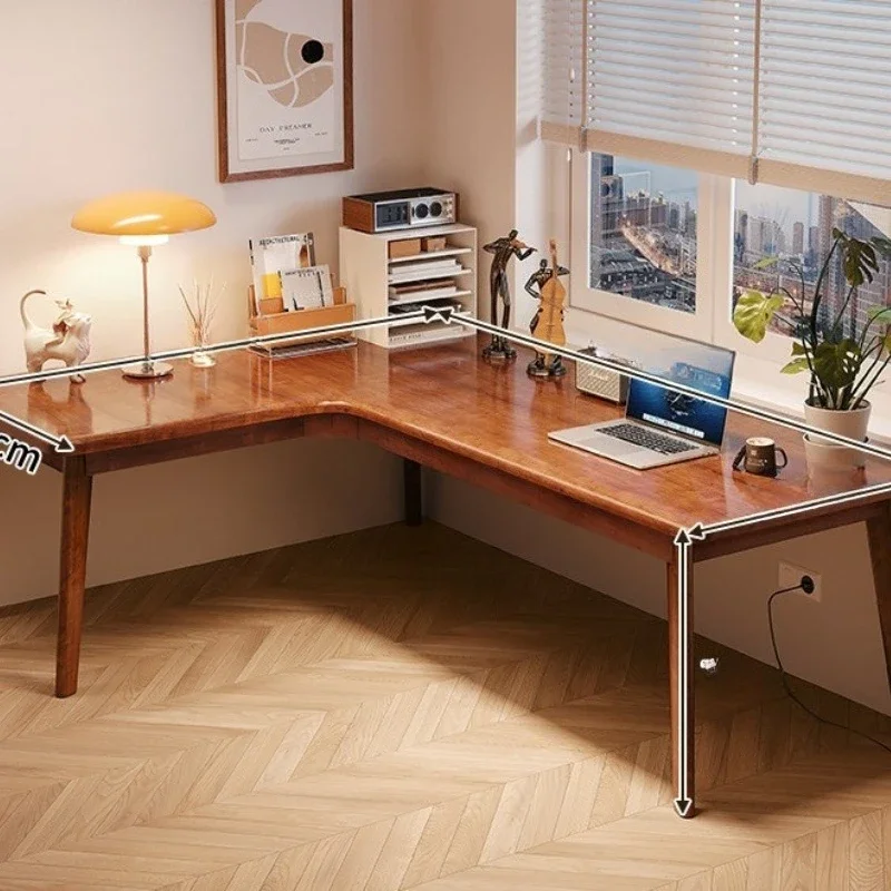 High-quality solid wood L-shaped corner desk, suitable for home study, office work, computer use
High-quality solid wood L-shaped corner desk, suitable for home study, office work, computer use