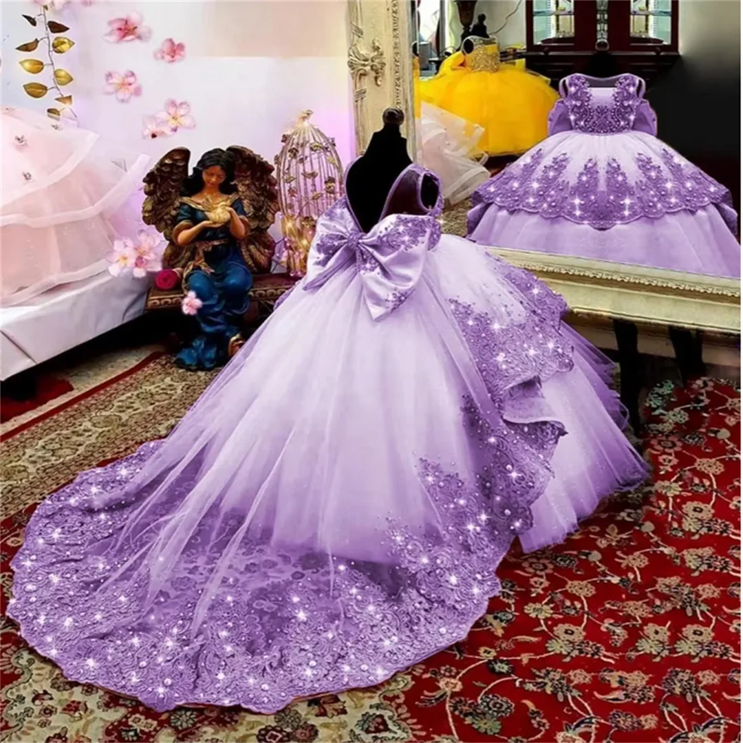 2025 New Flower Girl Dress For Wedding Tulle Puffy Lace Beading Sleeveless With Bow Princess Ball Gowns Birthday Party
2025 New Flower Girl Dress For Wedding Tulle Puffy Lace Beading Sleeveless With Bow Princess Ball Gowns Birthday Party