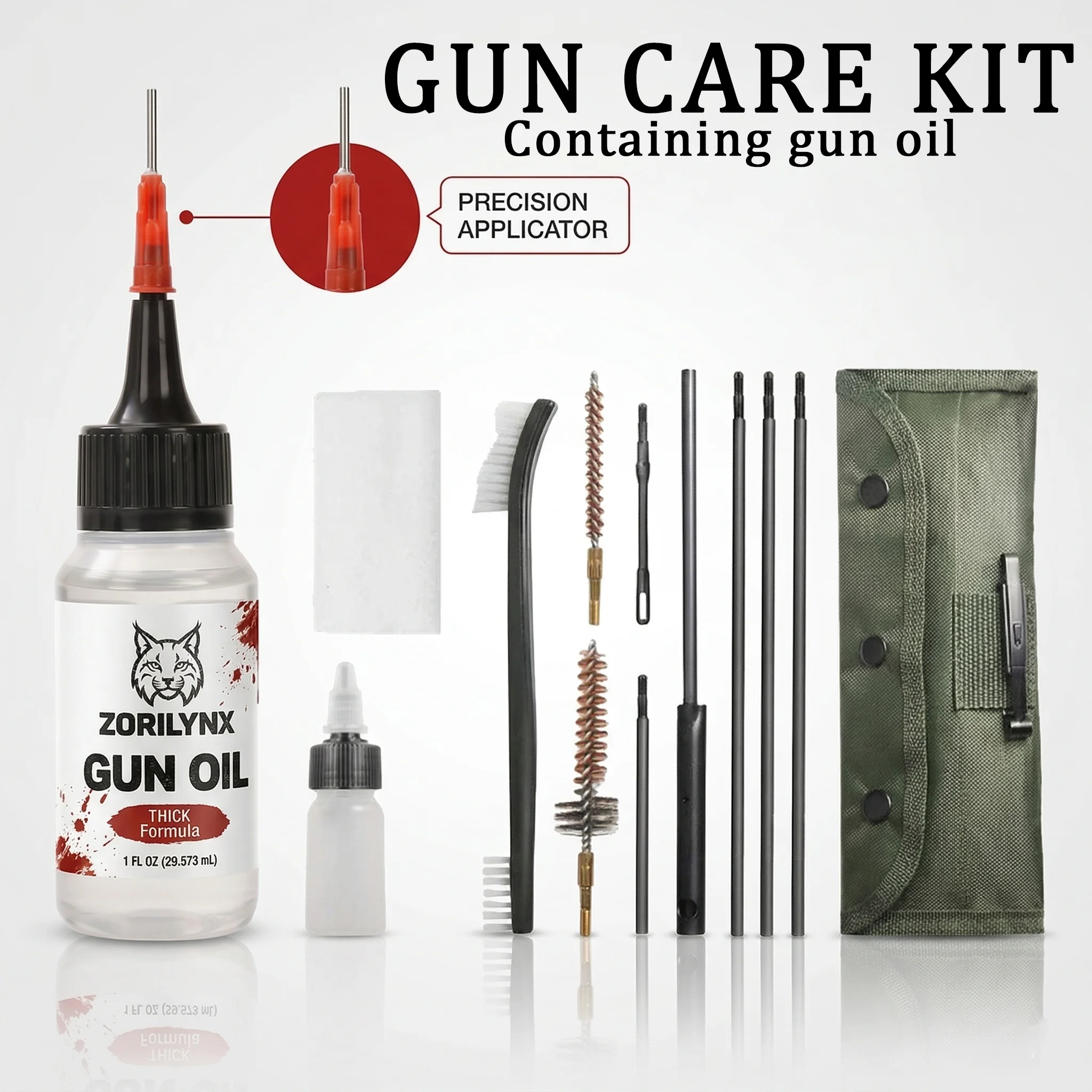 Professional Gun Cleaning Kit with Precision Gun Oil Lubricant CLP Brushes Rods for Pistol Rifle Shotgun Maintenance ZORILYNX
Professional Gun Cleaning Kit with Precision Gun Oil Lubricant CLP Brushes Rods for Pistol Rifle Shotgun Maintenance ZORILYNX