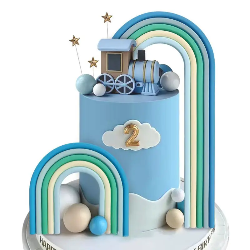 Soft Rubber Rainbow Cake Blue Train Cake Topper Locomotive Cake Decoration Little Train for Kids Happy Birthday Party Supplies
Soft Rubber Rainbow Cake Blue Train Cake Topper Locomotive Cake Decoration Little Train for Kids Happy Birthday Party Supplies